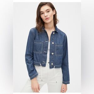 💙GAP Women’s Cropped Denim Jacket/ Denim Top (NWOT), 
Size S